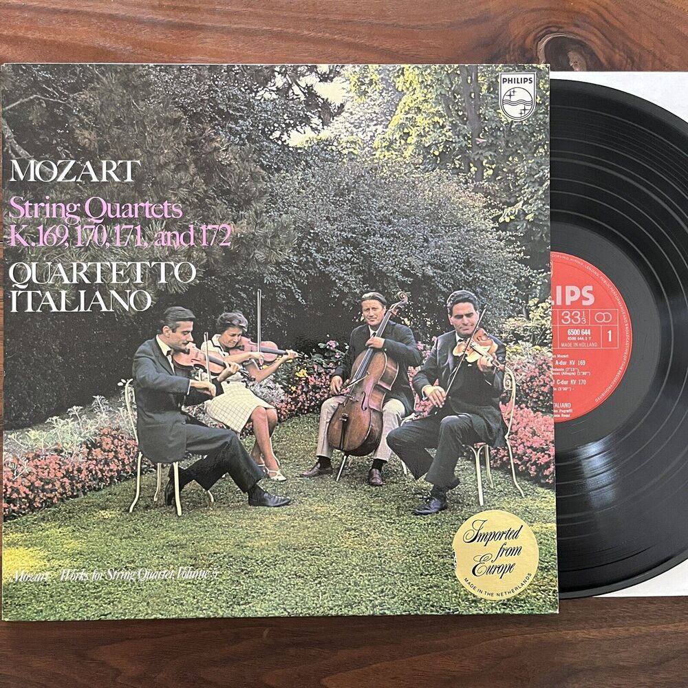Mozart String Quartets K.169-172 Quartetto Italiano LP 1973 Philips 6500 644